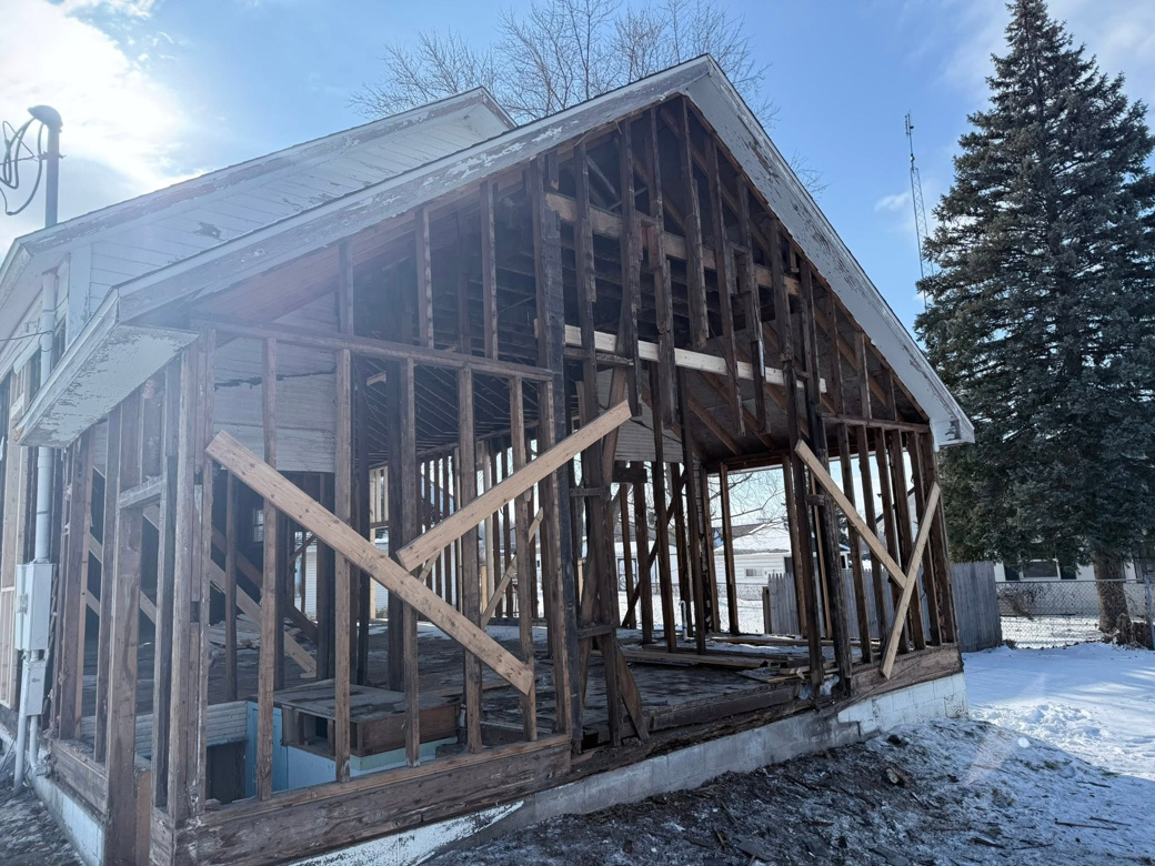 Controlled demolition and cleanup on a Northeast Indiana job site